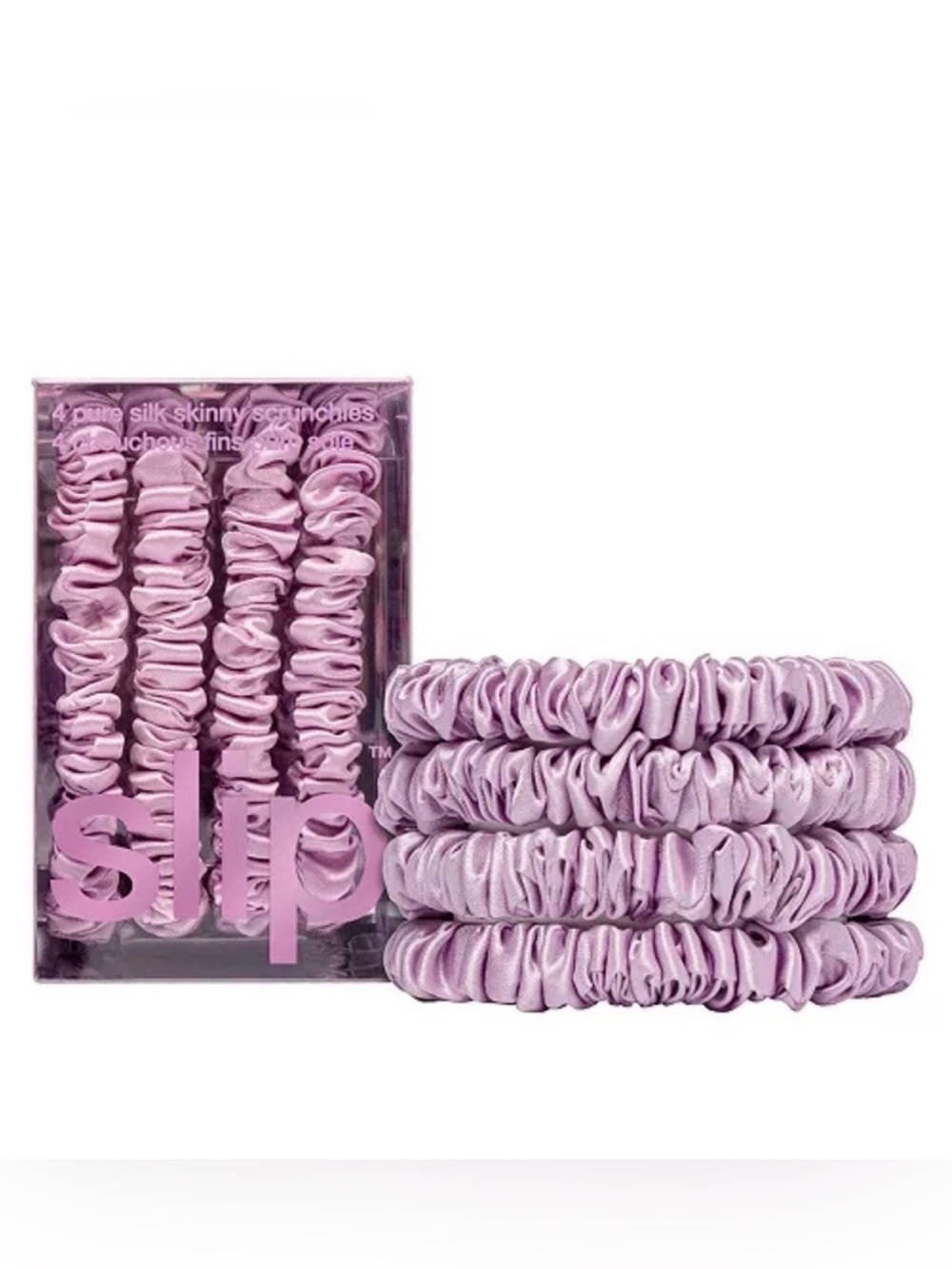 Slip 4-Pc. Pure Silk Back-to-Basics Skinny Scrunchies Set